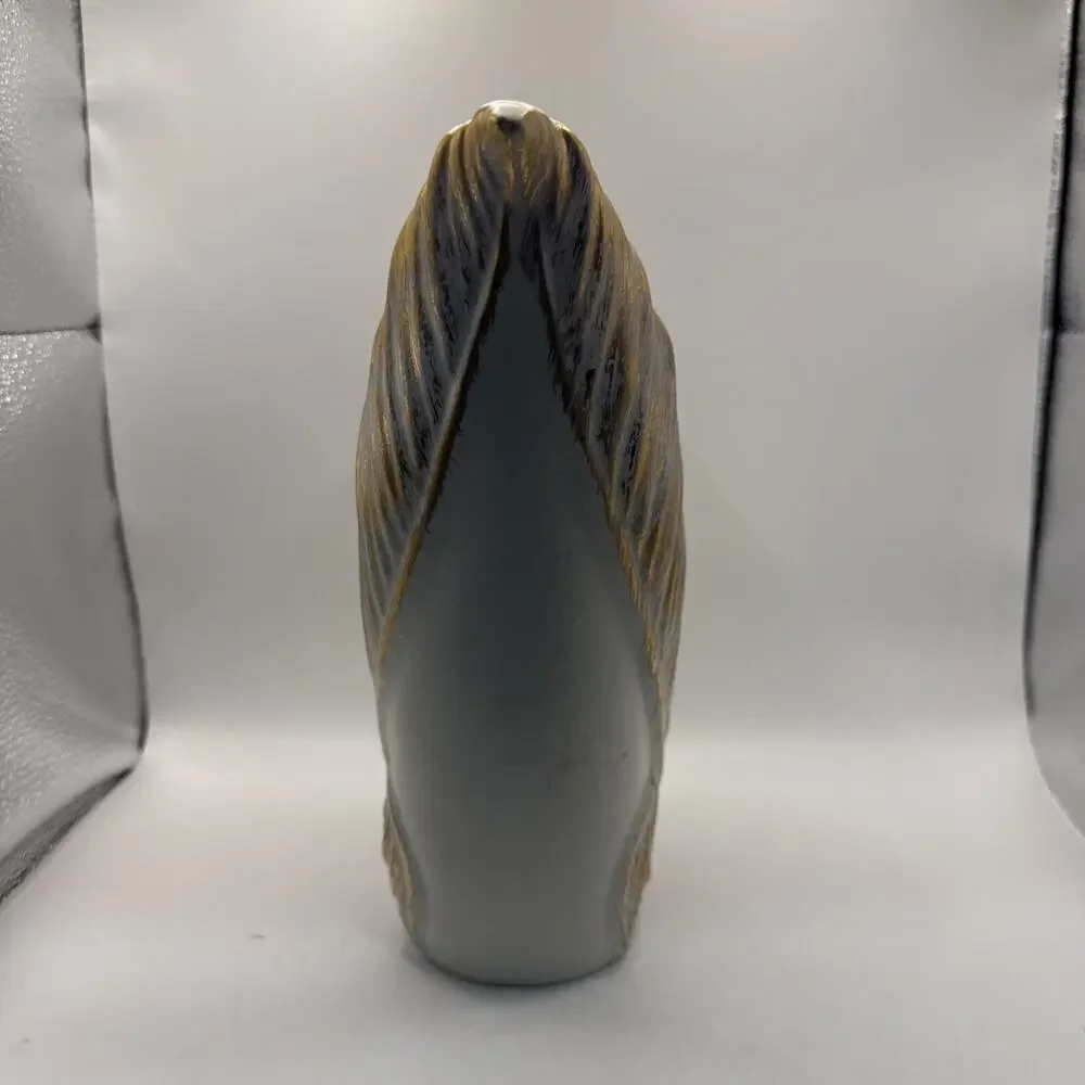 Royal Haeger Golden Feather Vase Art Pottery 443-H Made in USA - VINTAGE *